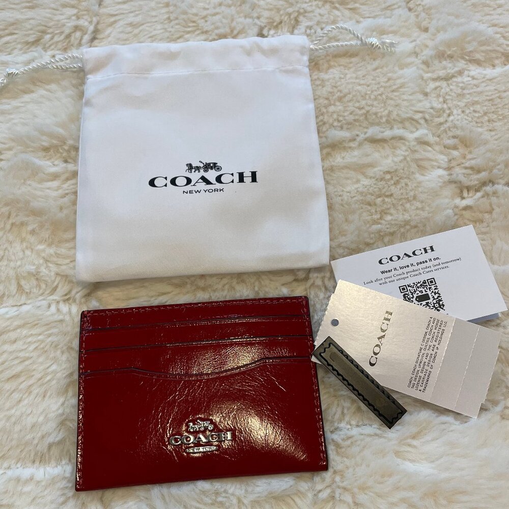 Coach Slim Card Holder with ID window ~ NWT - Picture 2 of 7